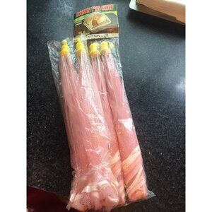 Vintage 4 Hygienic Food Covers Pink Yellow 1970's Kitchen Outdoor Purposes